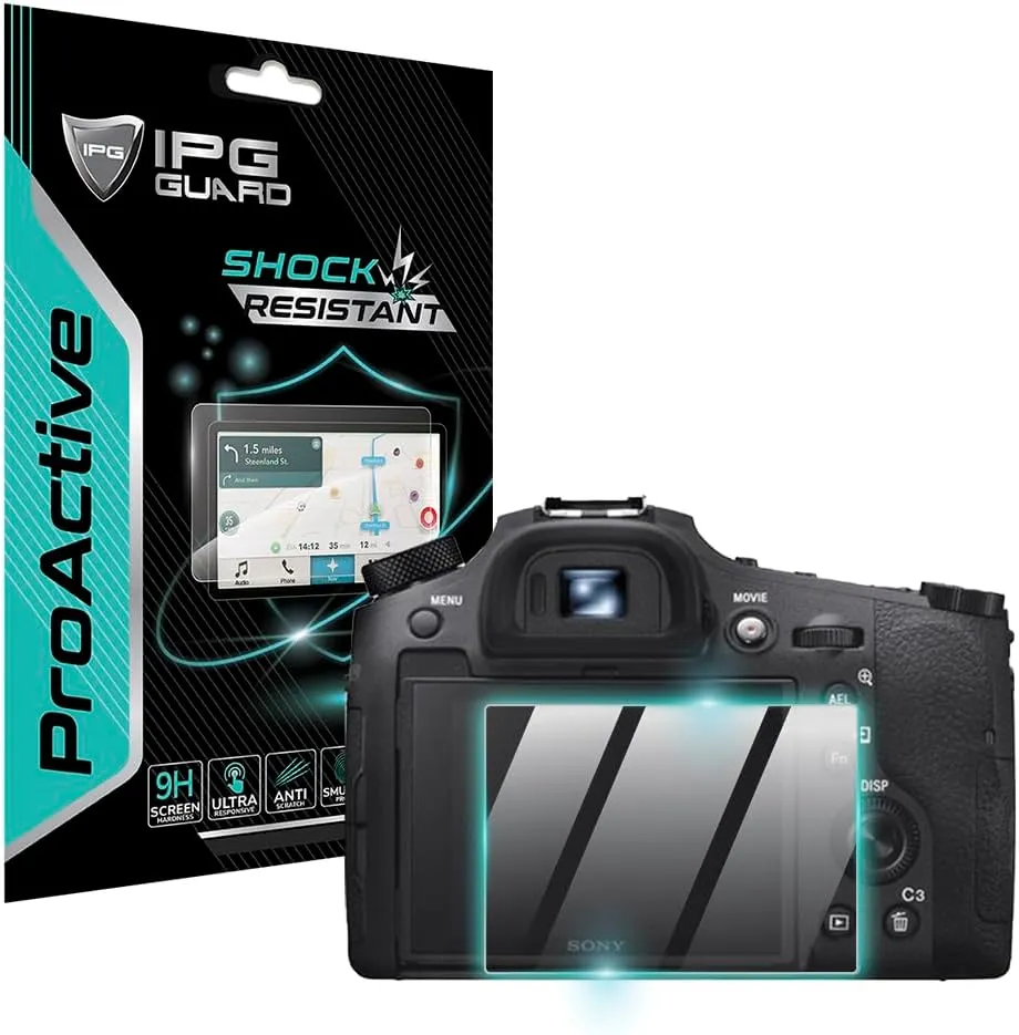 IPG ProActive Compatible with RX10 IV / DSC-RX10M4 / RX10 Mark IV Camera Display (2 Units) 9H Hardness Screen Protector Smooth Glass Touch Ultra Responsive High Clarity Anti Scratch Nano Technology Guard for RX10 IV