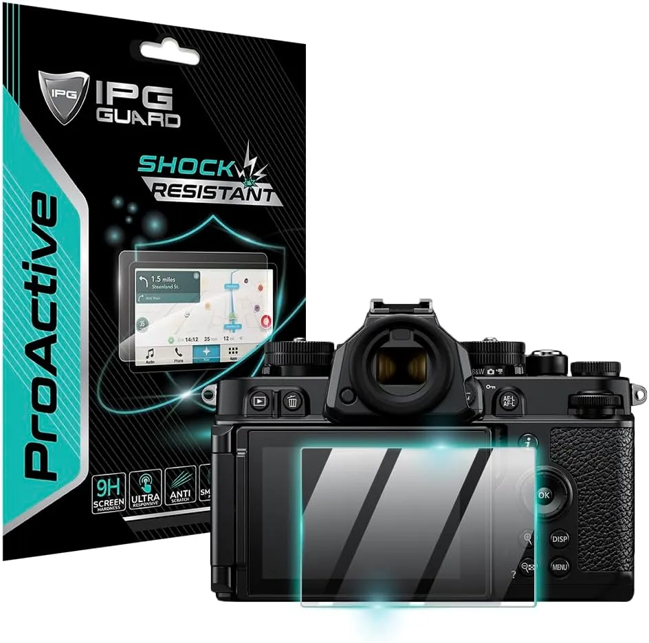 IPG ProActive for Nikon Z f Camera Display (2 Units) 9H Hardness Screen Protector Smooth Glass Touch Ultra Responsive High Clarity Anti Scratch Smudge & Shock Proof Nano Technology Guard (Z f)