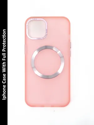 IPhone Premium Soft Polycarbonate Transparent Case/Cover | Magsafe Wireless Magnetic Support, Pink Color