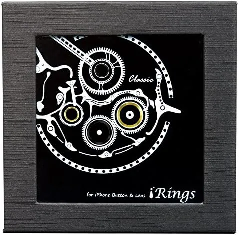 iRings KTRC-I6-002 iPhone 6-Compatible Button & Camera Lens Protective Frame, Iron Black/Champagne Gold