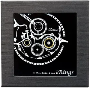 iRings KTRC-I6-002 iPhone 6-Compatible Button & Camera Lens Protective Frame, Iron Black/Champagne Gold