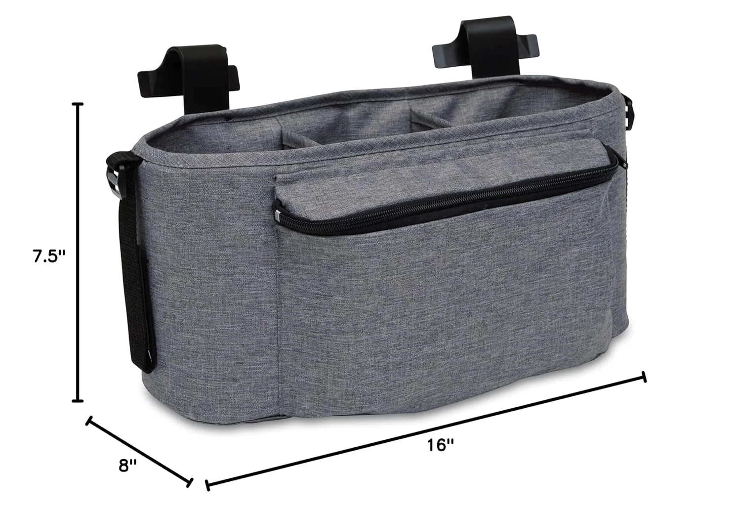 Jeep Parent Organizer for Wrangler Stroller Wagon by Delta Children (Works with Jeep Wrangler Stroller Wagon #60001), Grey