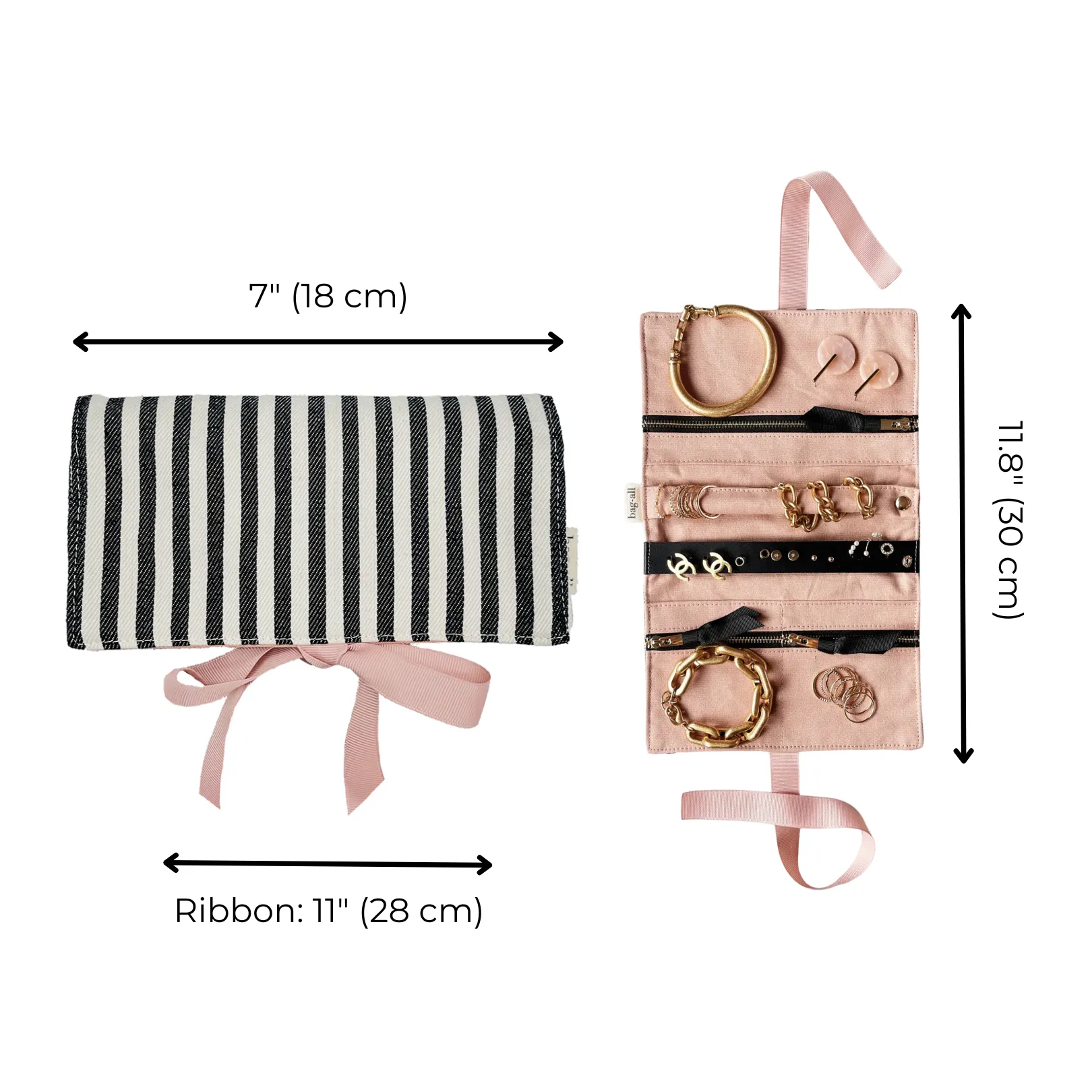Jewellery Case, Travel, M – Striped