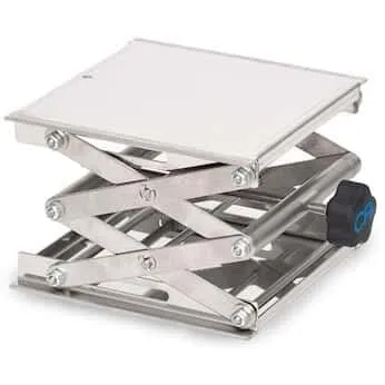 Jiffy-Jack Lab Jack, 8" x 8" Stainless Steel Lab-Lift, 55Lb (25kg) Limit