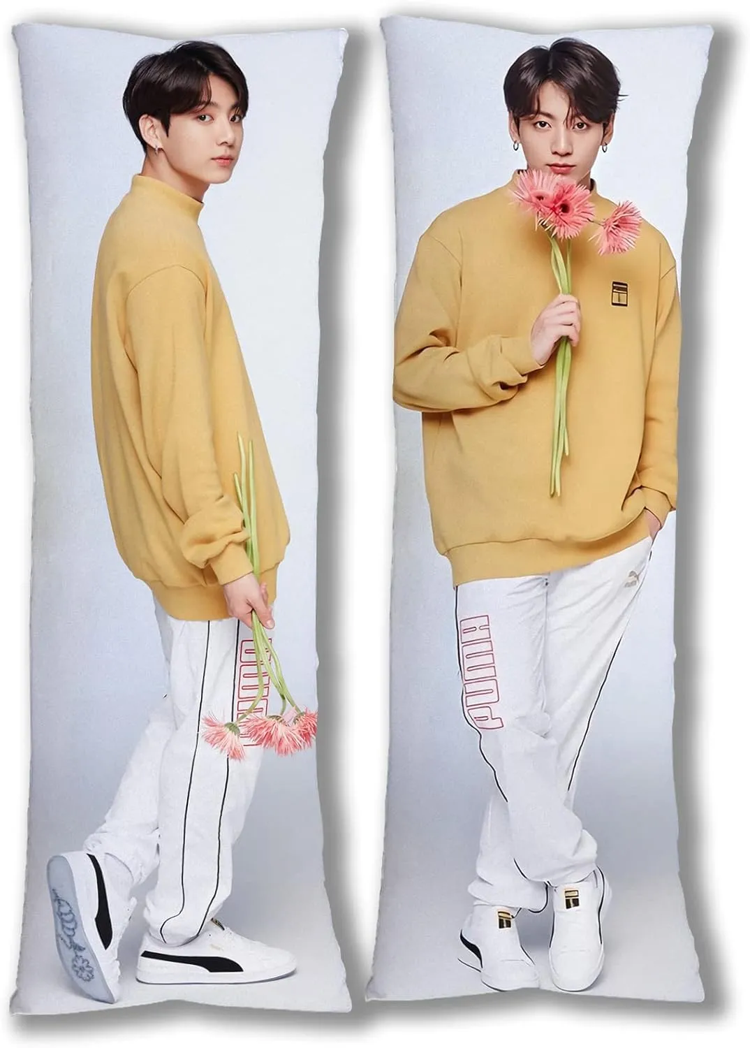 Jungkook Hug Body Pillow Case Singger Pillowcase Cover for Fans 20"x59"(50x150cm)
