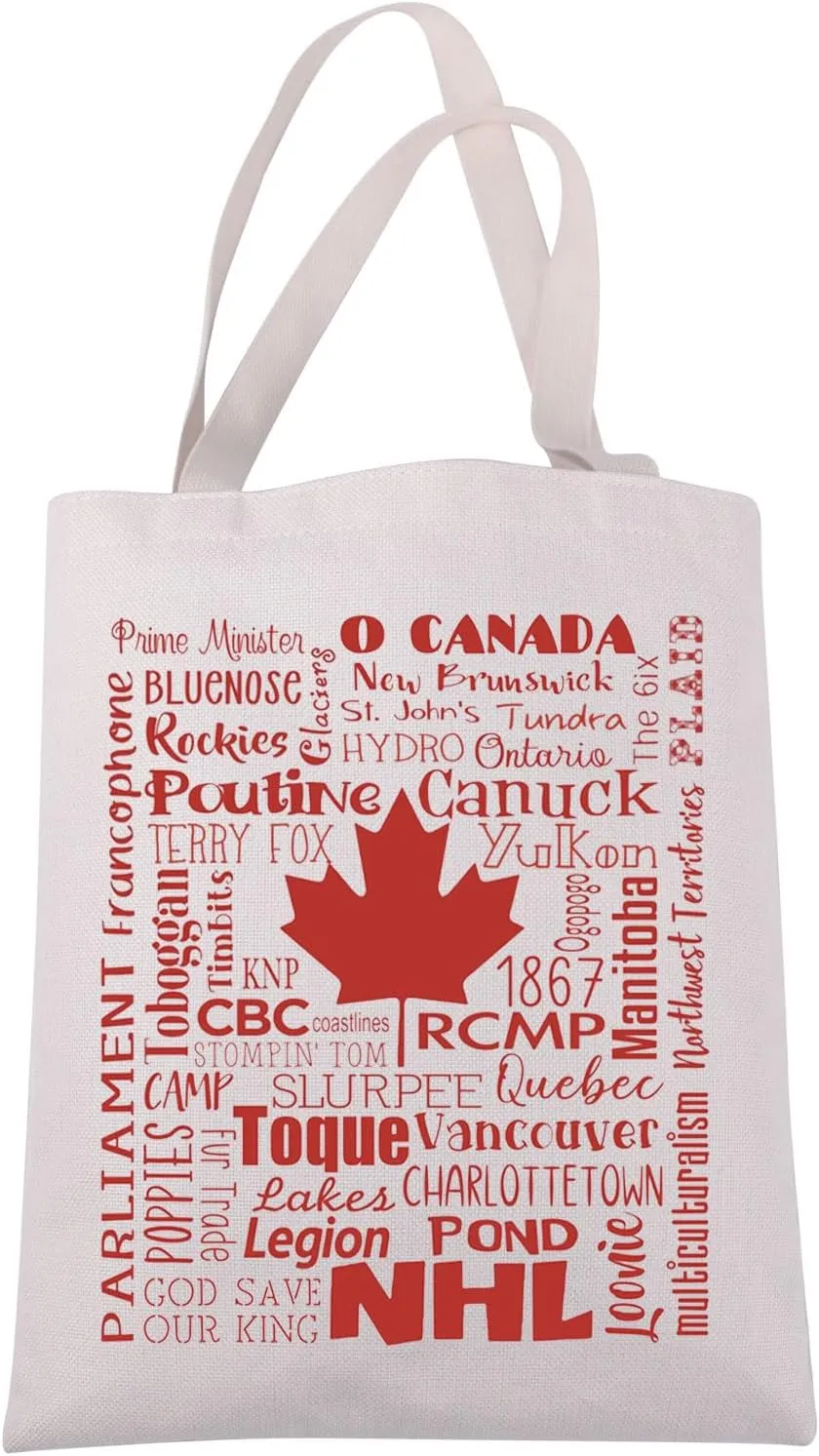 JXGZSO Traveller Gift Canada Trip Gift Canada Tote Bag Canada Travel Pouch Bag Canada Vacation Shoulder Bag Canadian Gift