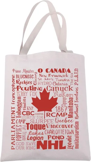 JXGZSO Traveller Gift Canada Trip Gift Canada Tote Bag Canada Travel Pouch Bag Canada Vacation Shoulder Bag Canadian Gift