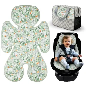 KAKIBLIN Baby Car Seat Cooling Pad,Universal Double Sided Ice Car Seat Cooler Pad for Baby Children and Kids,Durable Gel Babies Cooling Mat Cushion for Stroller,Chair,Keep Cool in Summer (Green Plant)