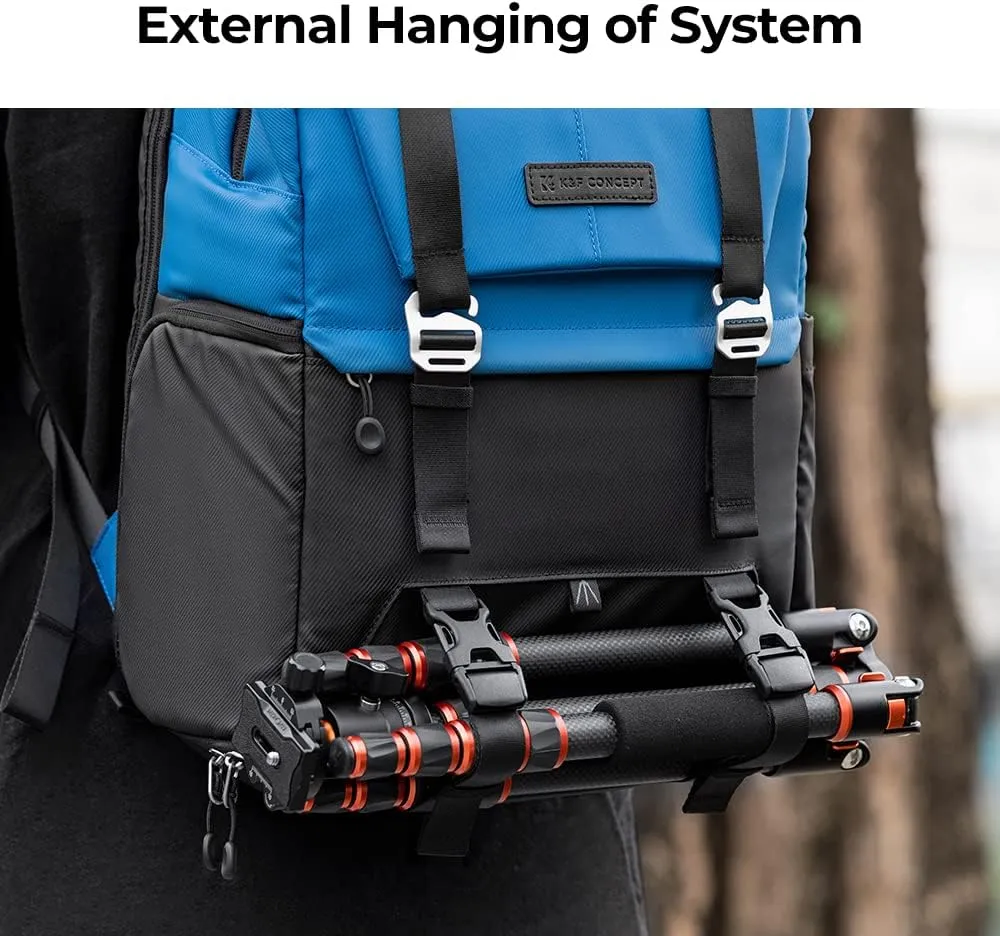 K&F Concept Camera Backpack, Camera Bags for Photographers Large Capacity Camera Case with Raincover,15-15.6 Inch Laptop Compartment Compatible for Canon/Nikon/Sony/DJI Mavic Drone(Backpack 20L)