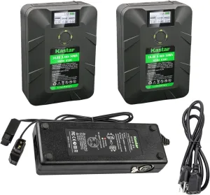 Kastar 2-Pack Battery and Dual D-Tap Charger Compatible with DNW-A25WSP (Portable Recorder) DNW-A28 DNW-A28P (Betacam SX Recorder) DSR-1 DSR-250 DSR-250P DSR-300 DSR-300A DSR-300AP DSR-300F