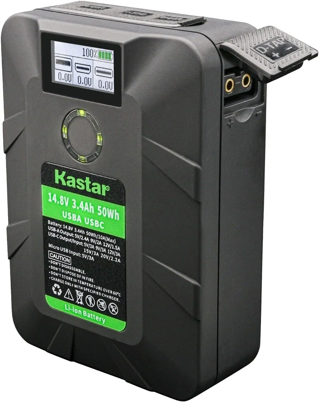 Kastar 2-Pack Battery and Dual D-Tap Charger Compatible with DNW-A25WSP (Portable Recorder) DNW-A28 DNW-A28P (Betacam SX Recorder) DSR-1 DSR-250 DSR-250P DSR-300 DSR-300A DSR-300AP DSR-300F
