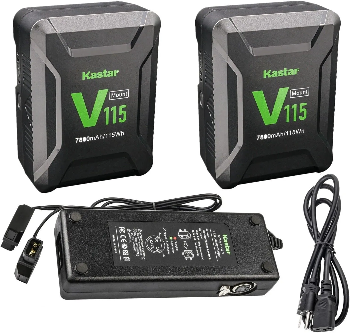 Kastar 2-Pack Battery and Dual D-Tap Charger Replacement for DSR-400PK DSR-400PL DSR-450WS DSR-450WSL DSR-450WSP DSR-450WSPL DSR-50 DSR-50P (Portable Recorder) DSR-500WS Camera