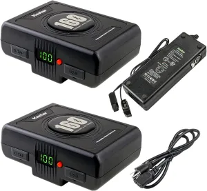 Kastar BP-C160 Gold Mount Battery   Dual D-Tap Charger Replacement for Anton Bauer Dionic XT90 Gold Mount Lithium-Ion Battery, Anton Bauer Dionic XT150 Gold Mount Lithium-Ion Battery
