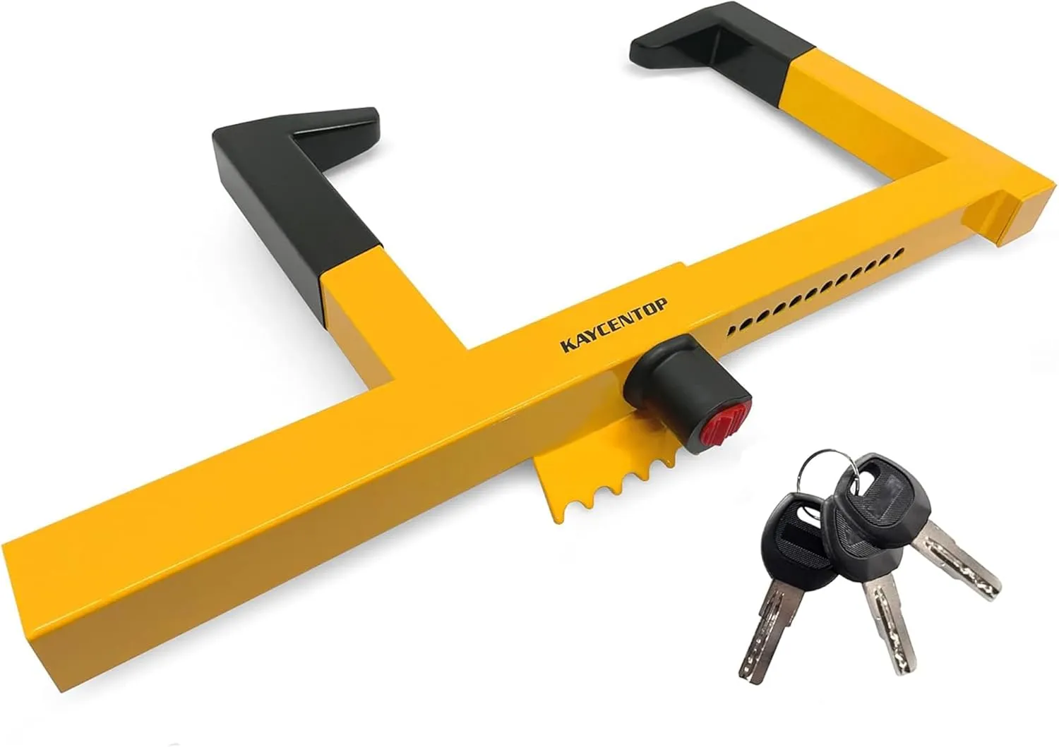 KAYCENTOP Wheel Lock Clamp Security Tire Lock Anti Theft for Max 15.5 inch Tire Width Universal Car Wheel Lock for Trailers SUV Boats Motorcycles Golf Cart Yellow/Black