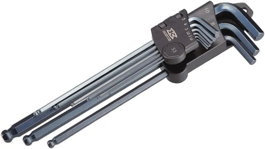 KCNC 102501 Bicycle Tool Standard Hex Allen Key Set, 0.06, 0.1, 0.1, 0.1, 0.1, 0.1, 0.1 inches (1.5, 2, 2.5, 3, 4, 5, 6, 8, 10 mm)