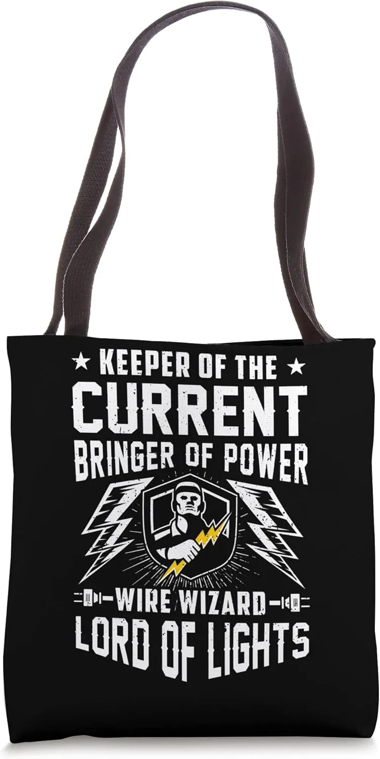 Keeper of the Current Voltage Lineman Circuit Cable Tote Bag