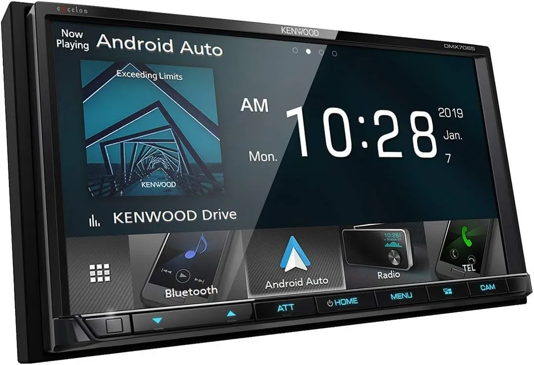 Kenwood DMX706S Digital Media Receiver with Wired CarPlay (Renewed)