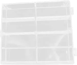 KESYOO Plastic Display Case for Miniature Model Cars Clear Showcase Organizer with Multi Compartments Dustproof Storage Box for Rock Collection