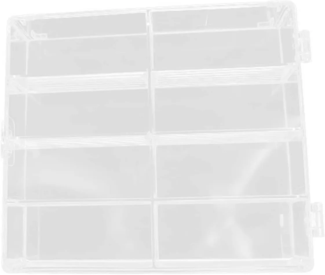 KESYOO Plastic Display Case for Miniature Model Cars Clear Showcase Organizer with Multi Compartments Dustproof Storage Box for Rock Collection