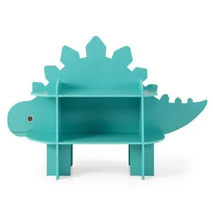 Kids Bookcase Shelf Toy Storage Organizer with Open Storage Shelves-Dinosaur - C