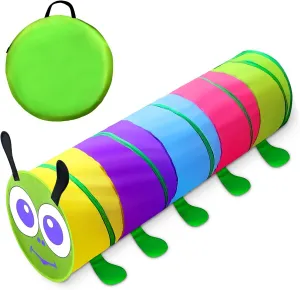 Kids Play Tunnel for Toddlers 1-3, 6 Foot Baby with 2 Mesh Sides Pop Up Crawling Toys 1 3 4 Year Old Girl Boy Birthday Gift, Indoor Outdoor Toddler Children or Dog