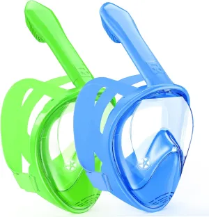 Kids Snorkel Mask Full Face, Snorkeling Gear for Kids 2-14 with Camera Mount, 180 Degree Panoramic View Snorkeling Set Anti-Fog Anti-Leak