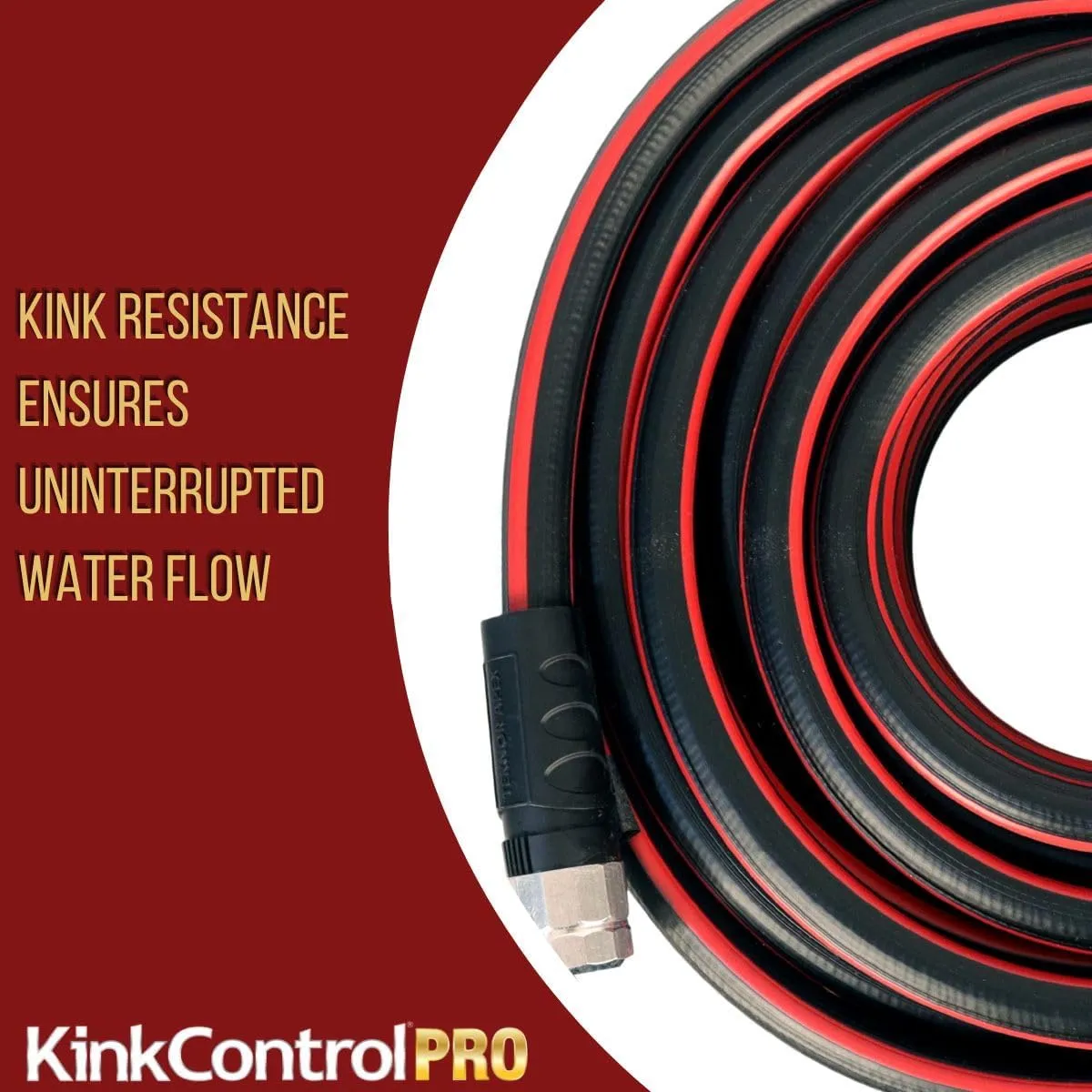 Kink Control Pro Garden Hose, Water Hosewith Superior UV Resistance, Ergonomic Grip, High Burst Strength, Triple Frame Technology for Kink Resistance, 100 Ft