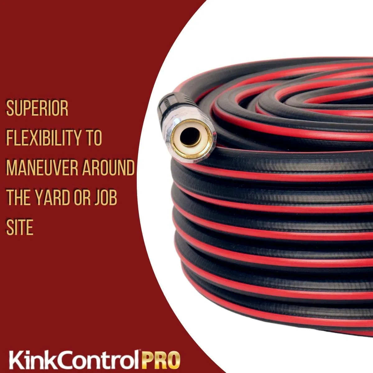 Kink Control Pro Garden Hose, Water Hosewith Superior UV Resistance, Ergonomic Grip, High Burst Strength, Triple Frame Technology for Kink Resistance, 100 Ft