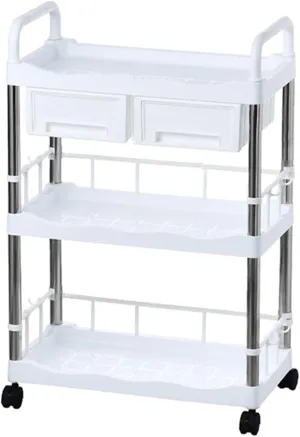 Kitchen Storage Rack Kitchen Trolley Rack Floor-to-Ceiling Multi-Layer Wheeled Removable Vegetable and Fruit Seasoning Bottle Storage Basket Locker Storage Shelves (Color : B-1) (A 1)