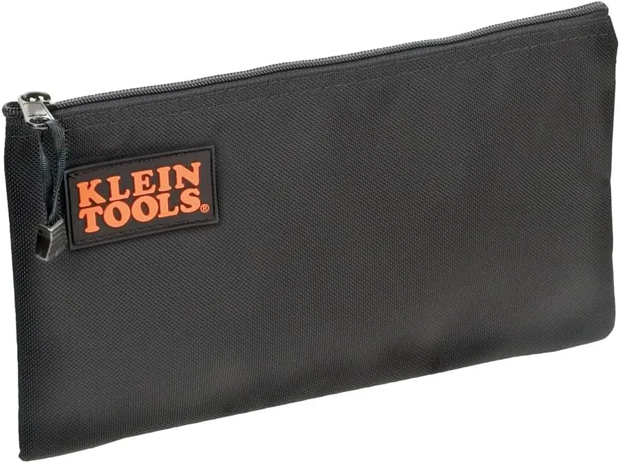 Klein Tools 5139B Zipper Bag, Cordura Nylon Tool Pouch with Heavy-Duty Nylon Zipper Close, 12-1/2-Inch, Black