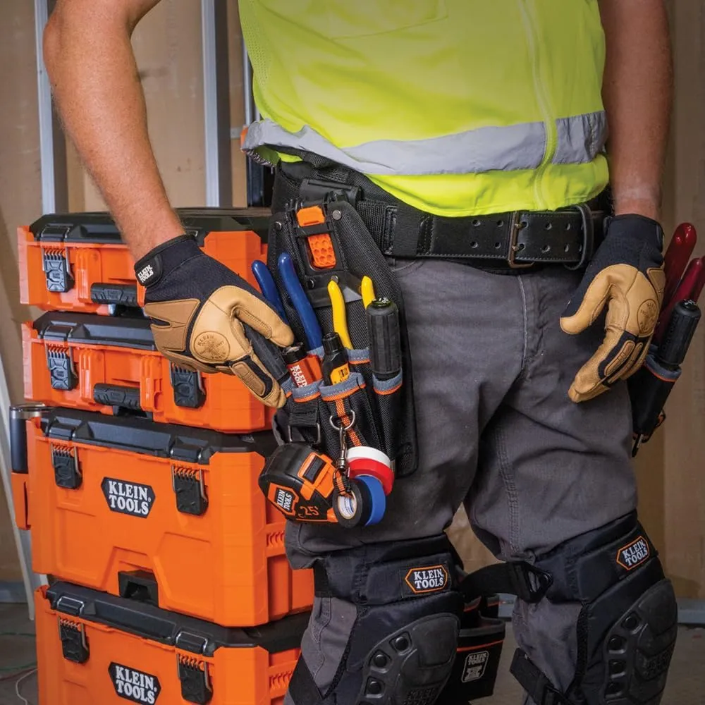 Klein Tools 55832MB MODbox Tool Pouch, 8-Pocket Electrician Bag, Quick Attach and Release for Tool Belts and MODBox Rail System