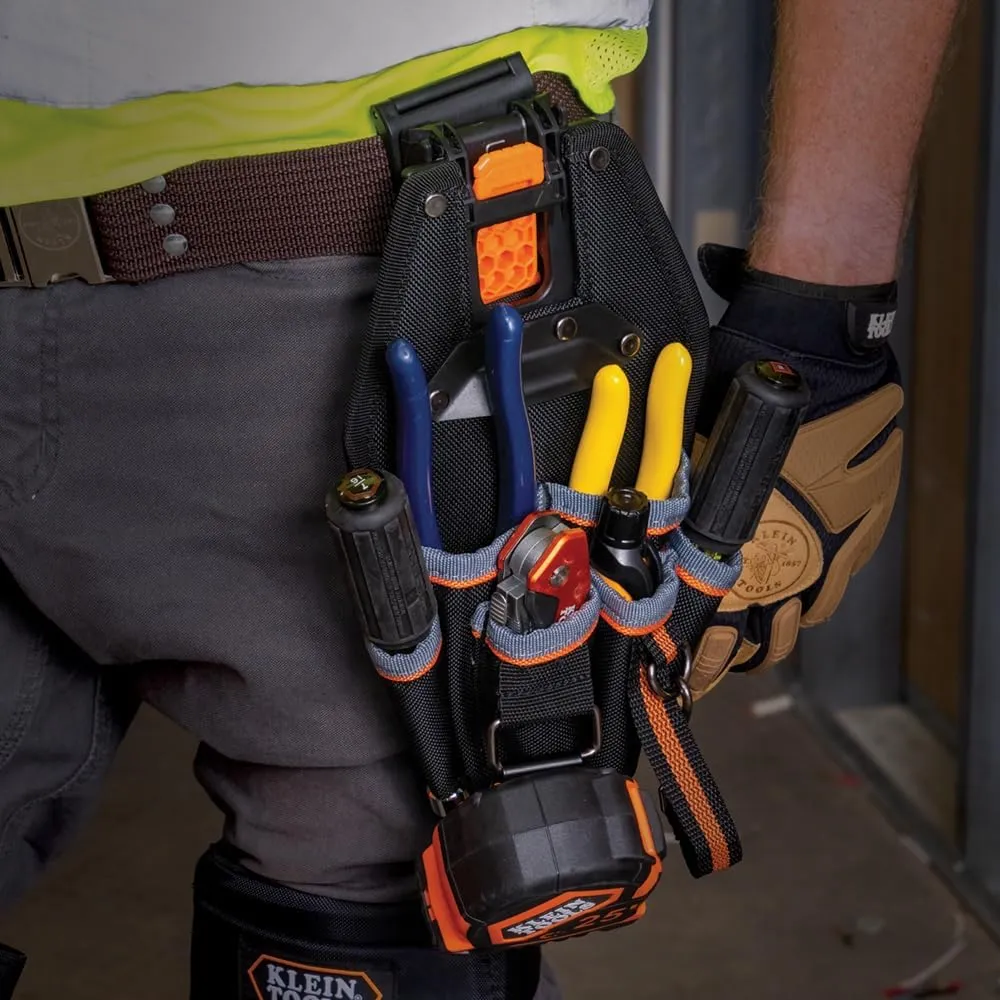 Klein Tools 55832MB MODbox Tool Pouch, 8-Pocket Electrician Bag, Quick Attach and Release for Tool Belts and MODBox Rail System