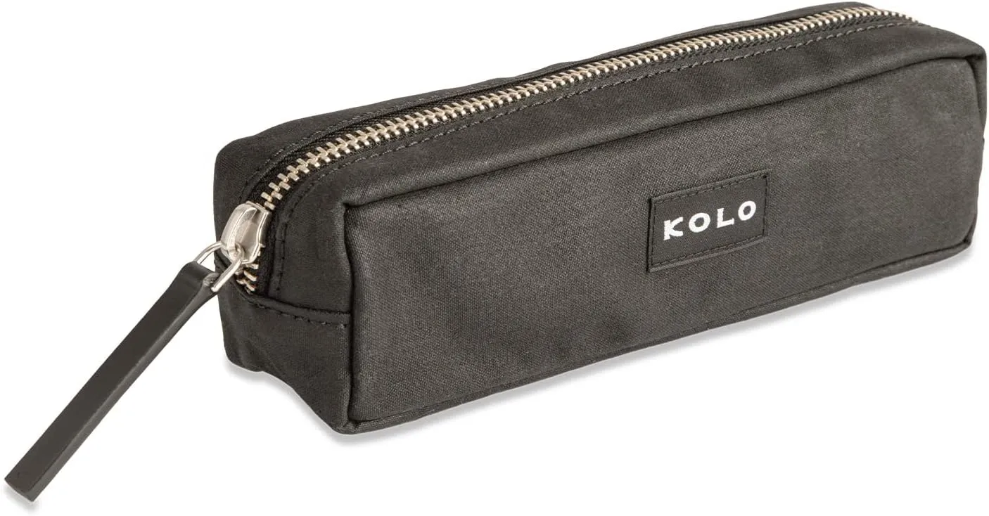 Kolo Parker Long Weatherproof Pen and Pencil Case, Marker and Tool Storage, Black