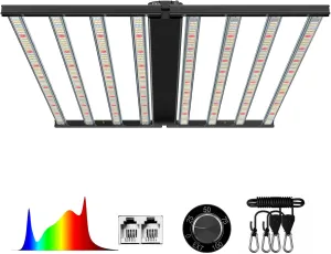 KOSCHEAL K6400 LM301H Bar LED Grow Light for 5x5ft Tent, with Smart Controller Port,Full Spectrum Daisy Chain Dimmable Grow Lamp,Output 640W