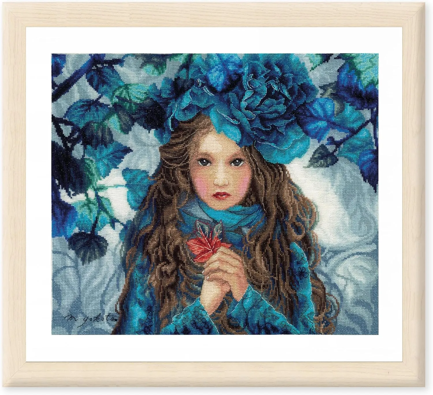 Lanarte Counted Cross Stitch Flower GRL, Multicoloured