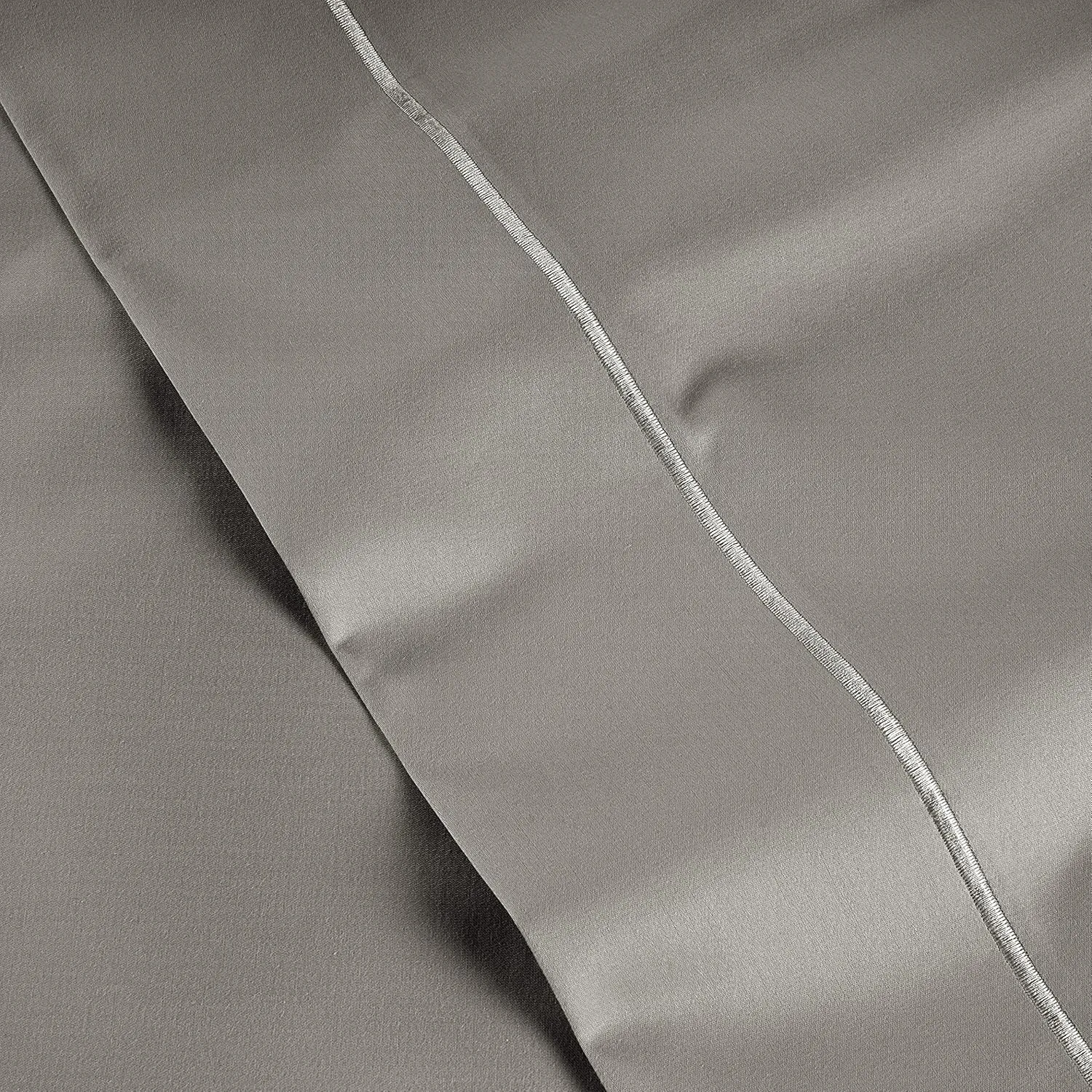 LANE LINEN Soft Pillow Covers King Size 100% Egyptian Cotton Set of 2 Cool & Smooth 1000 Thread Count Sateen Cases - Charcoal