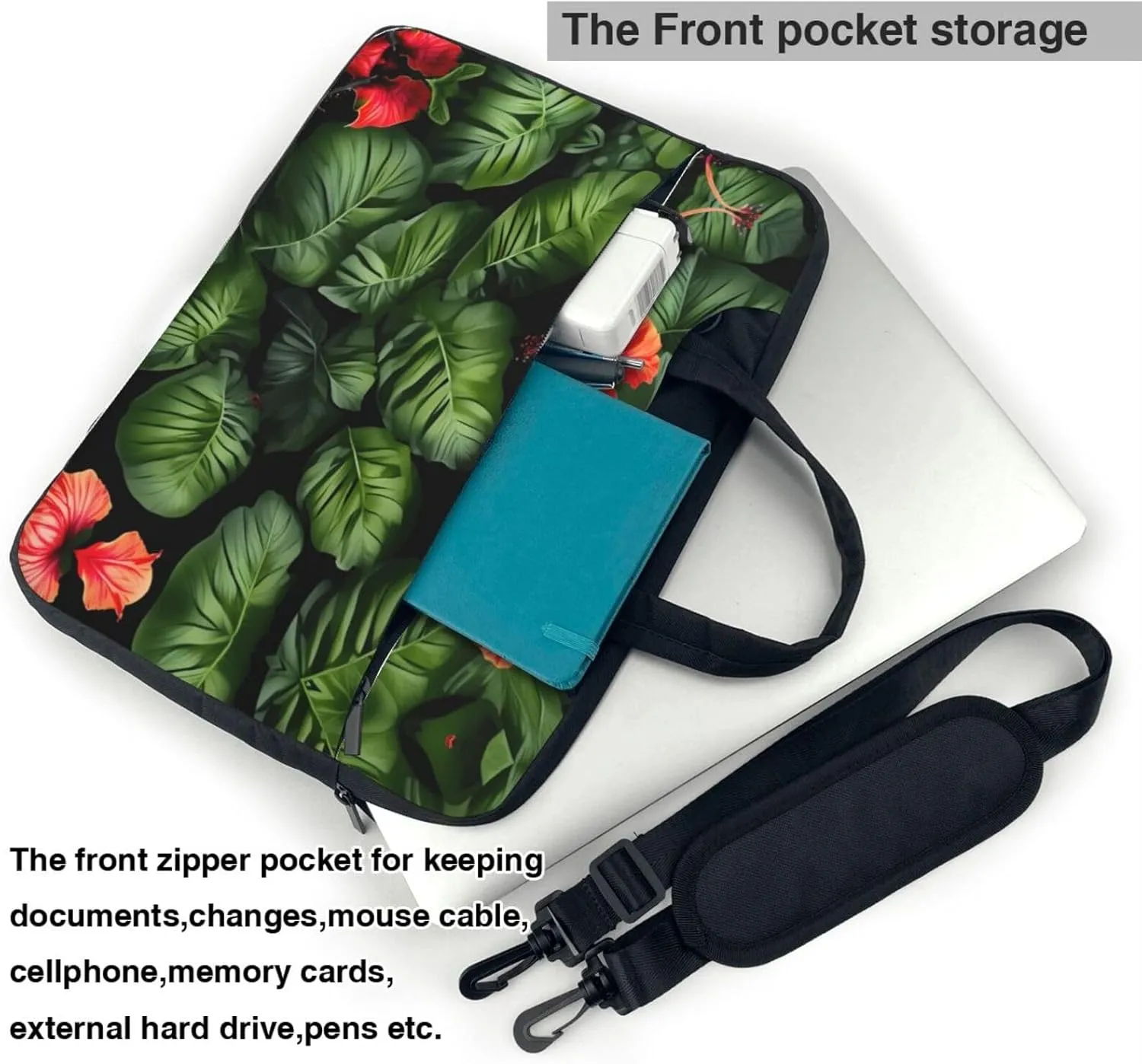 Laptop Bags Stylish, Functional, and Secure Cases for Men and Women, 15.6-inch Laptop Bags Thug Life Flowers