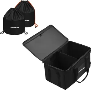 Large Capacity Camping Organizer & Camping Cookware Bag, with Sturdy Structure & Drawstring, Heavy Duty Water Resistant Cookware Organizer for BBQ Outdoor Cooking Essentials