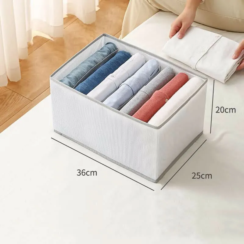 Large Fabric Drawer Organizer for Wardrobe Storage (Pack of 2)