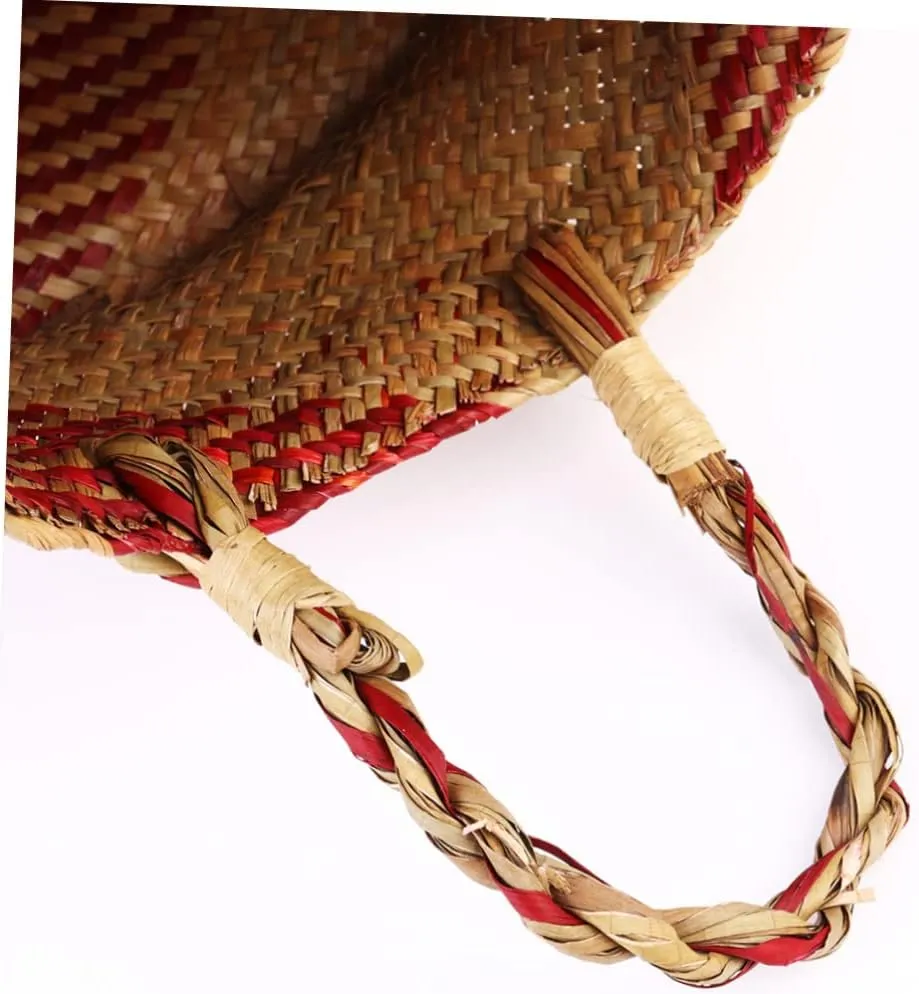 Large Laundry Basket Toy Baskets Woven Plant Basket Seaweed Flower Basket Straw Planter Basket Seagrass Belly Planter Basket Flowers Flower Pot Basket Flowerpot Manual Baby Handbag