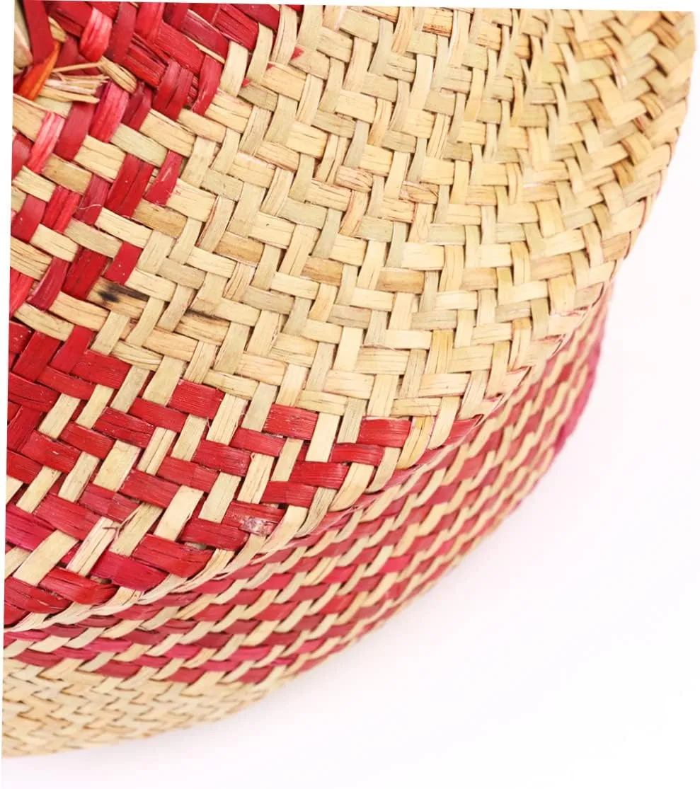 Large Laundry Basket Toy Baskets Woven Plant Basket Seaweed Flower Basket Straw Planter Basket Seagrass Belly Planter Basket Flowers Flower Pot Basket Flowerpot Manual Baby Handbag