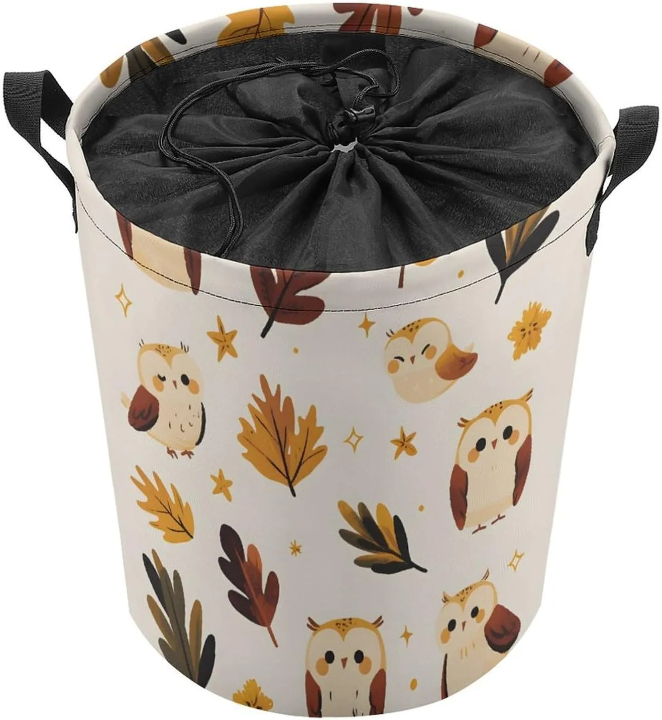Laundry Hampers, Large Drawstring Laundry Bag, Removable Laundry Bags, Collapsible Storage Bin with Handles for Home Organization, Kids Room, Nursery Plant
