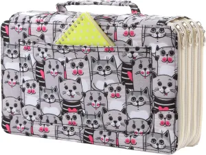 Lbxgap Colored Pencil Case- 300 Individual Slots Pencil Holder Pencil Bag Large Capacity Pencil Organizer with Handle Strap Handy Colored Pencil Box with Printing Pattern