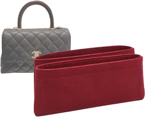 Lckaey Bag Organizer For coco handle large bag organizer Felt insert 2020Claret-L