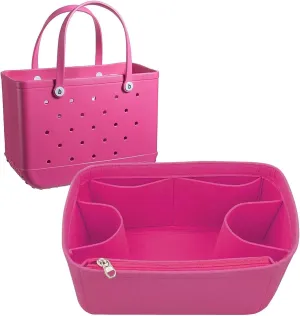 Lckaey Beach Bag Organizer for bogg bag Large Organizer Storage Bag Organizing divider cooler insert 3018rose-L