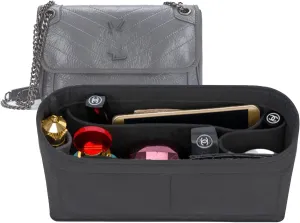 Lckaey Felt Insert Purse Organizer for niki bag 22 28 32 Felt organizer insert 2043black-S