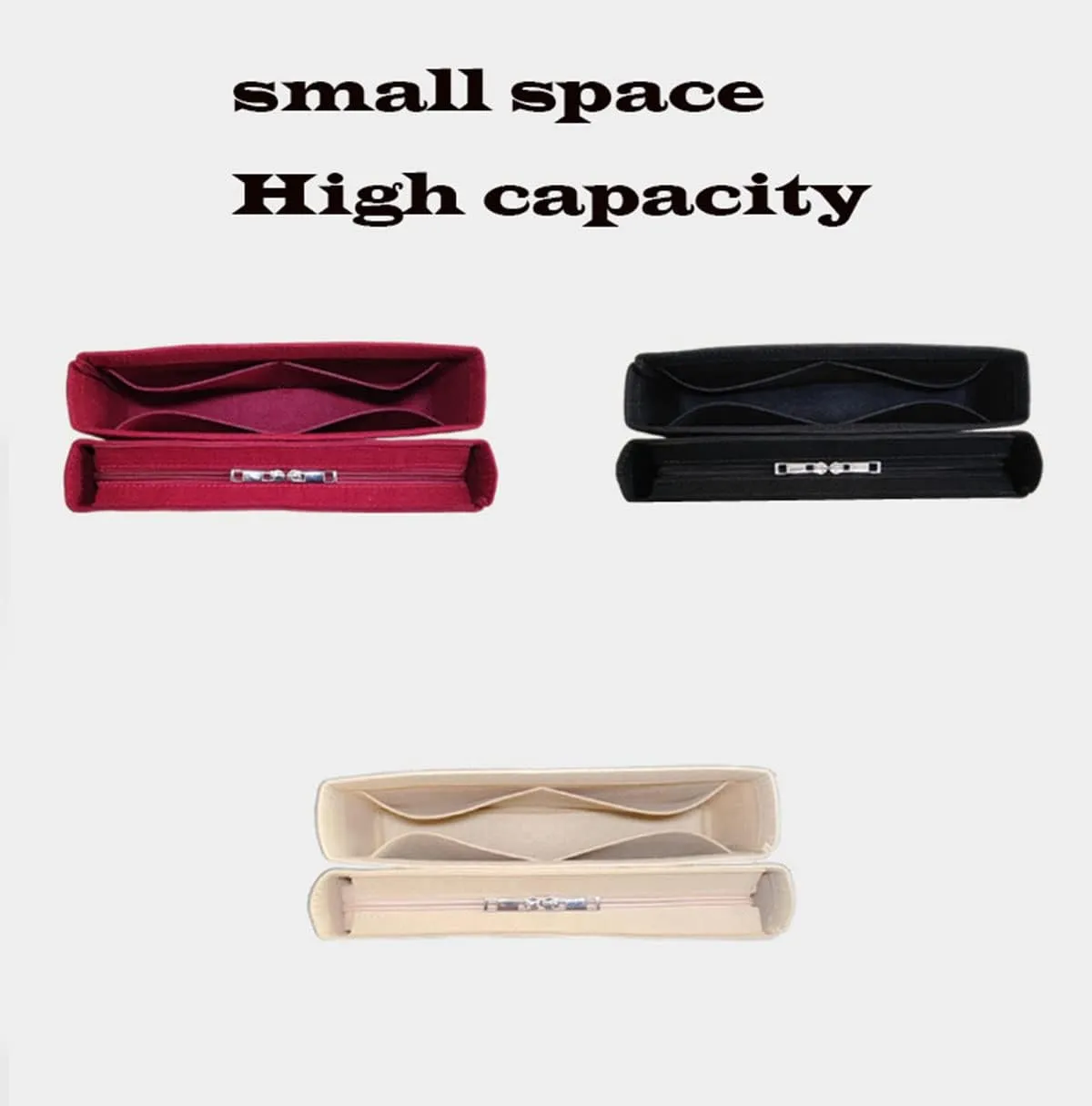 Lckaey Purse Organizer Insert for GST liner bag lined storage felt bag 2pcs 2018beige-GST