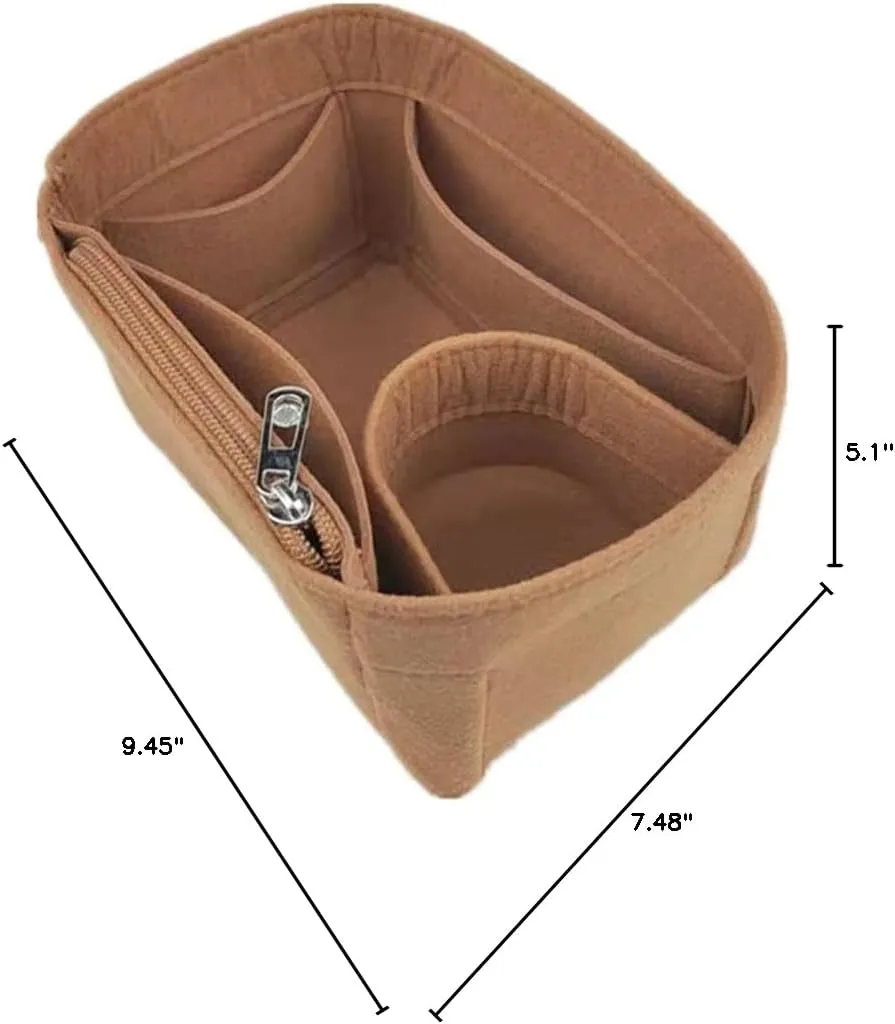 Lckaey Purse Organizer insert for picotin 26 bag organizer 1098camel-L