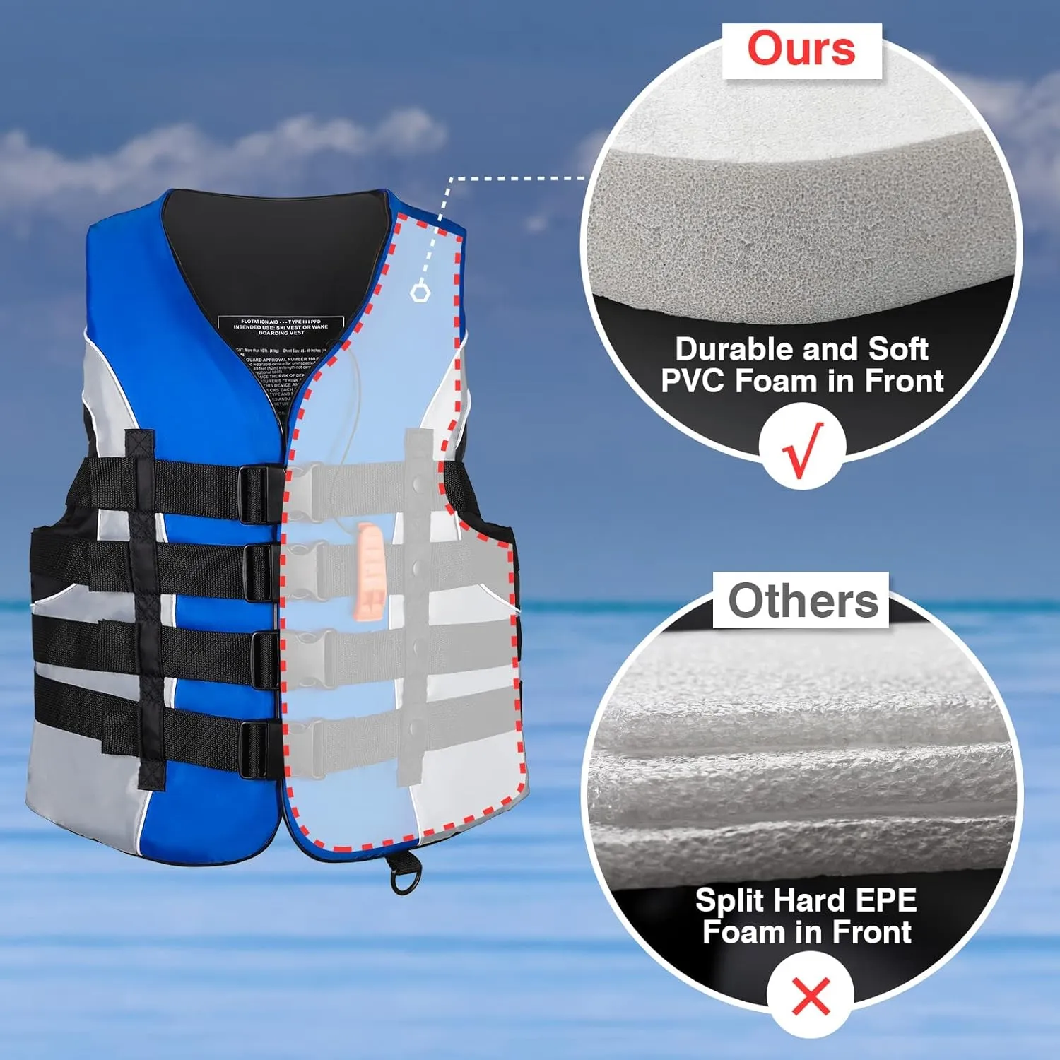 Leader Accessories Adult Universal USCG Approved Vest