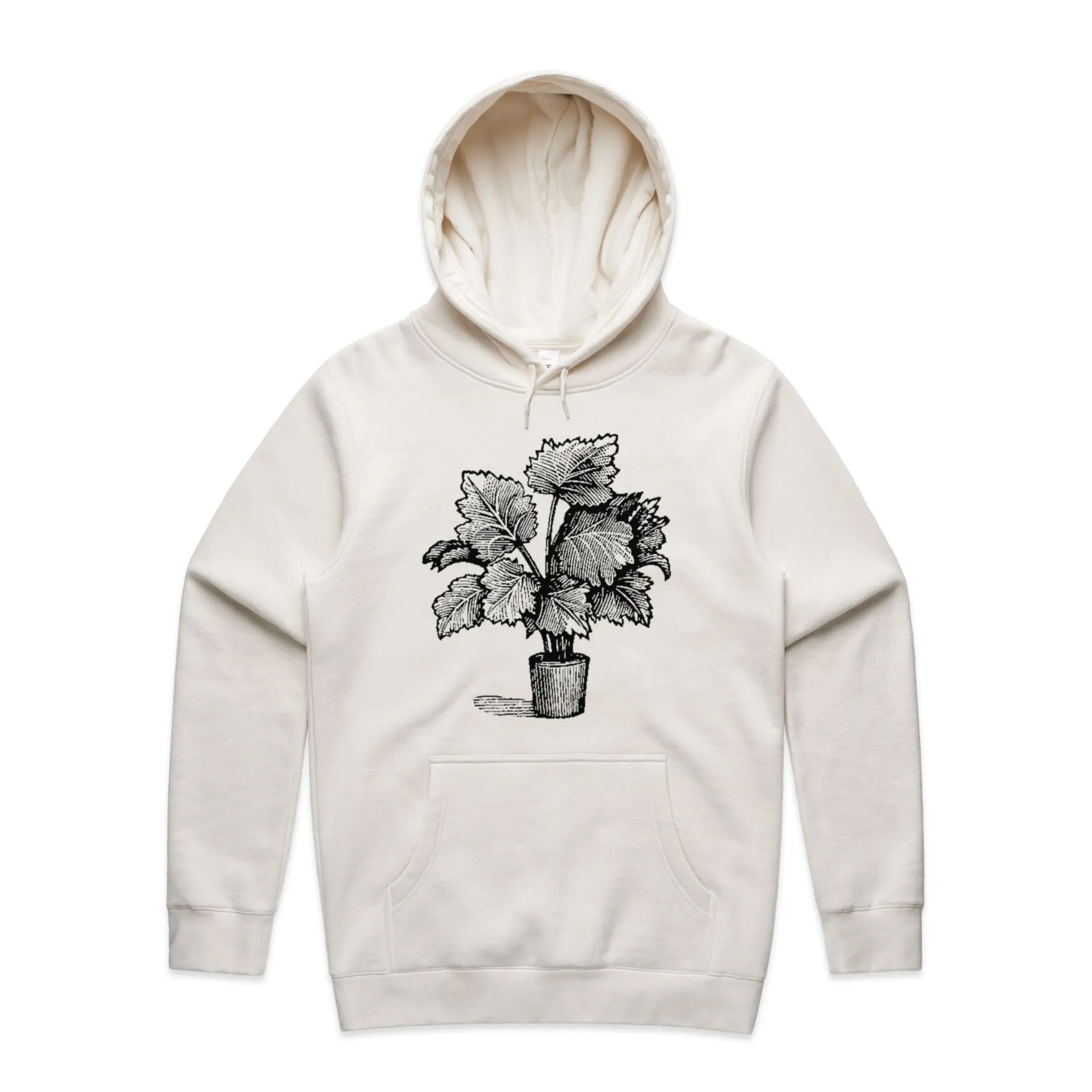 Leafy Pot Plant – Men's Hooded Sweatshirt